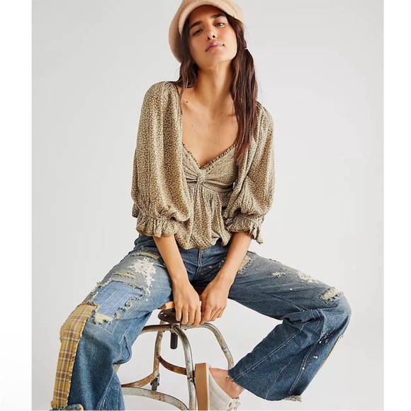 Free People Brittnee Printed Top - Picture 3 of 12